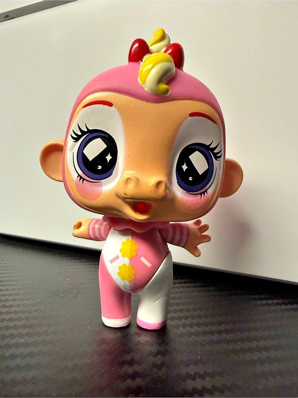 Bubiloons Confetti Party Pink Monkey Figure Toy Only